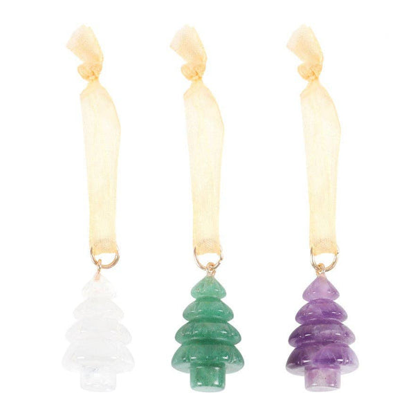 Set van 3 kristallen kerstboomversieringen
