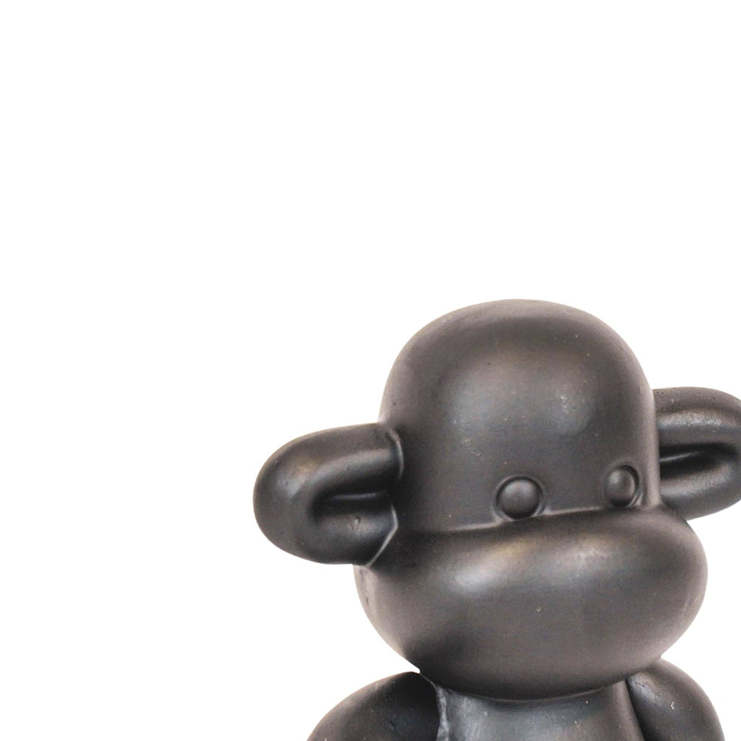 Decoratief ornament - Apenbeeldje 'De Legende' - Polyresin - Zwart - 20,5 x 13,5 x 35 cm