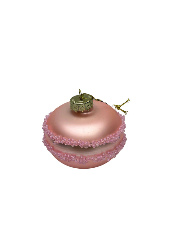 Roze Macaron Kerstbal