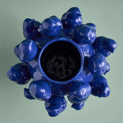 Vase M. Oisillon bleu cobalt
