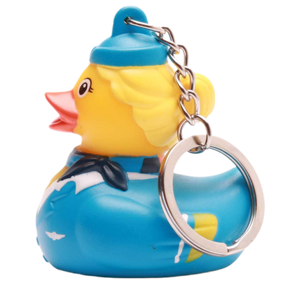 Porte-clés Canard Hôtesse de l'air Blonde