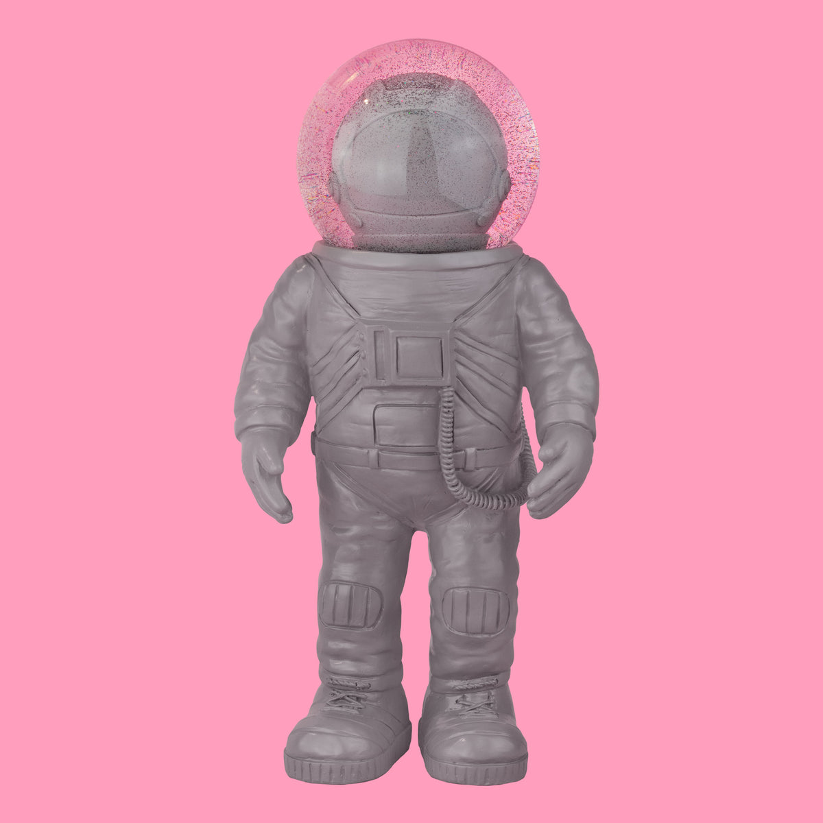 Gigantische grijze astronaut sneeuwbol