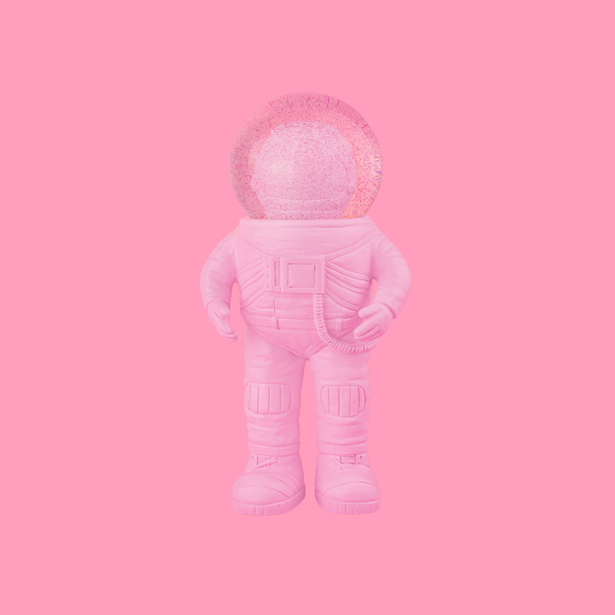 Roze astronauten sneeuwbol
