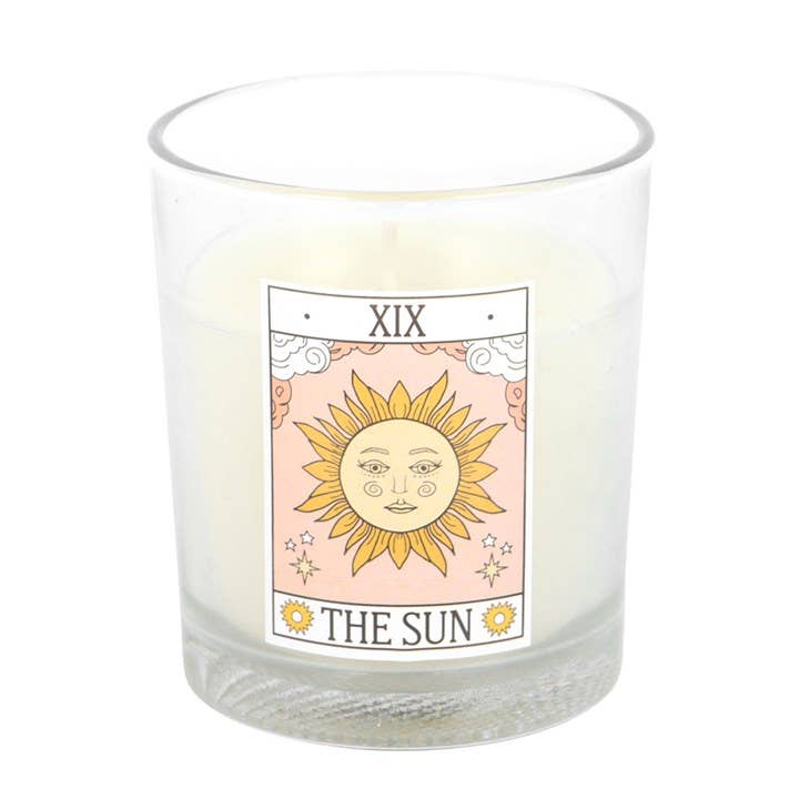 Rose Candle Vintage Tarot Card Sun