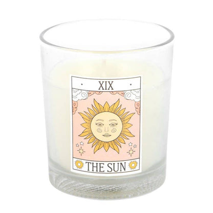 Rose Candle Vintage Tarot Card Sun