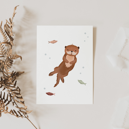 Otter Greeting Card
