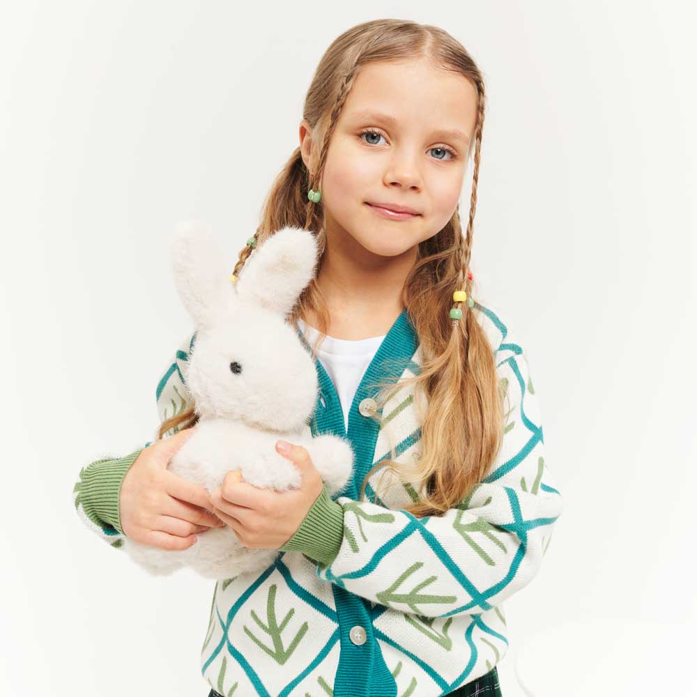 Peluche lapin blanc ultra doux (20 cm) - 0+