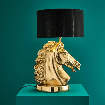 Lampe de table Cheval Or
