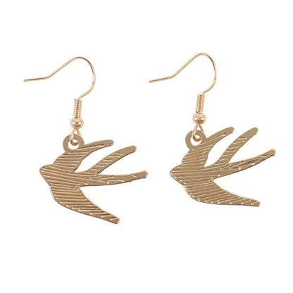 Boucles d'oreilles oiseau déploie tes ailes bleues