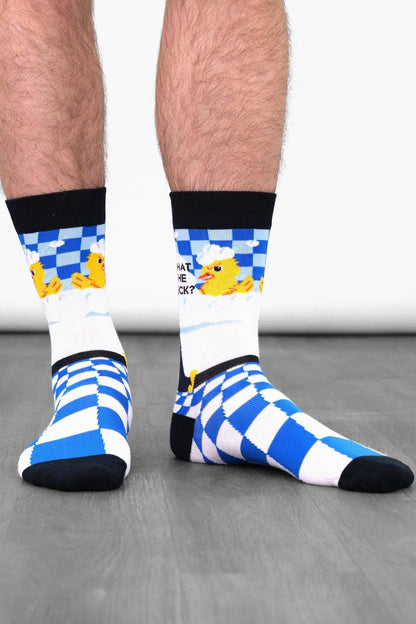 Blue Duck Socks "What the Duck?"