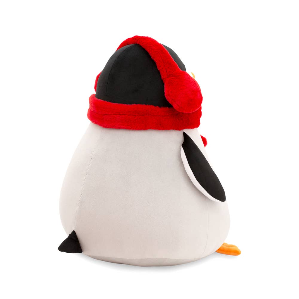 Oranje Life pinguïn pluche speelgoed met sjaal (50 cm)