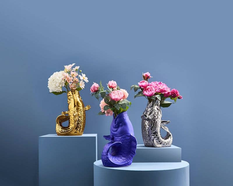 Sculpture/Vase Blubb, Grès bleu mat, 35 x 30 x 44 cm