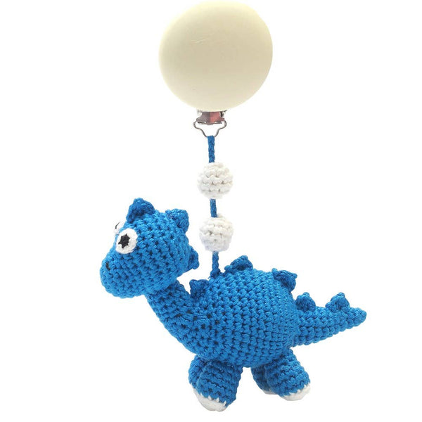 Accroche Poussette Dinosaure - Bleu