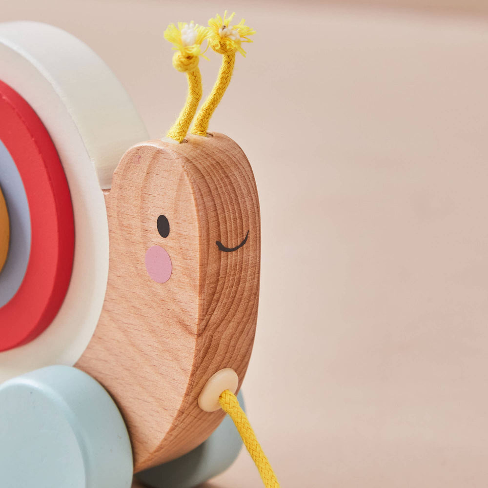 Jeu Jouet en Forme d'Escargot pour Enfants en Bois