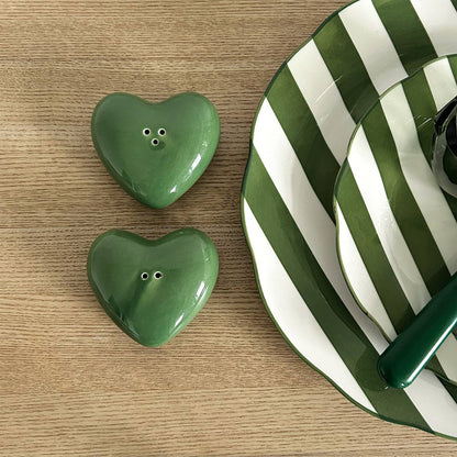 Sel et poivre Cœur vert