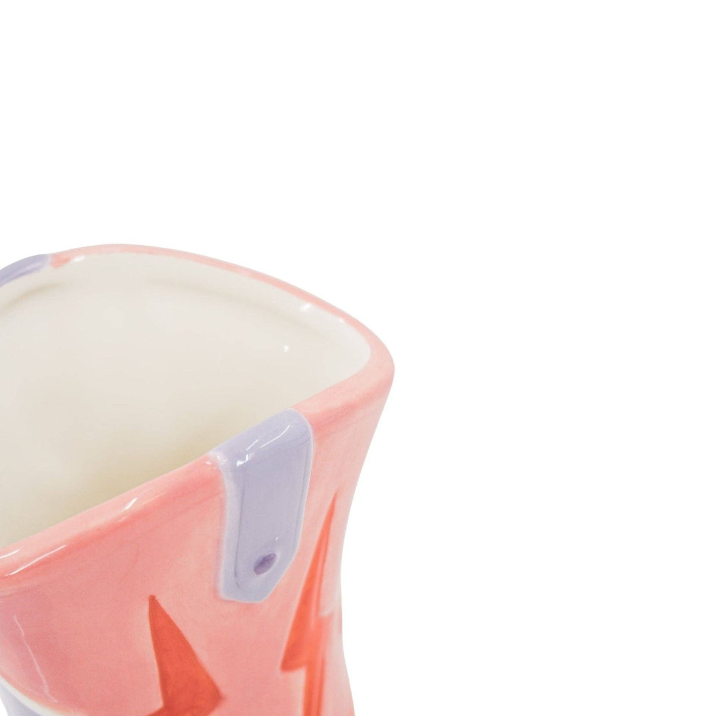 Bloemenvaas - Laarsvormige vaas - Keramiek - Roze/Lila - 16,5 x 10,5 x 26,5 cm