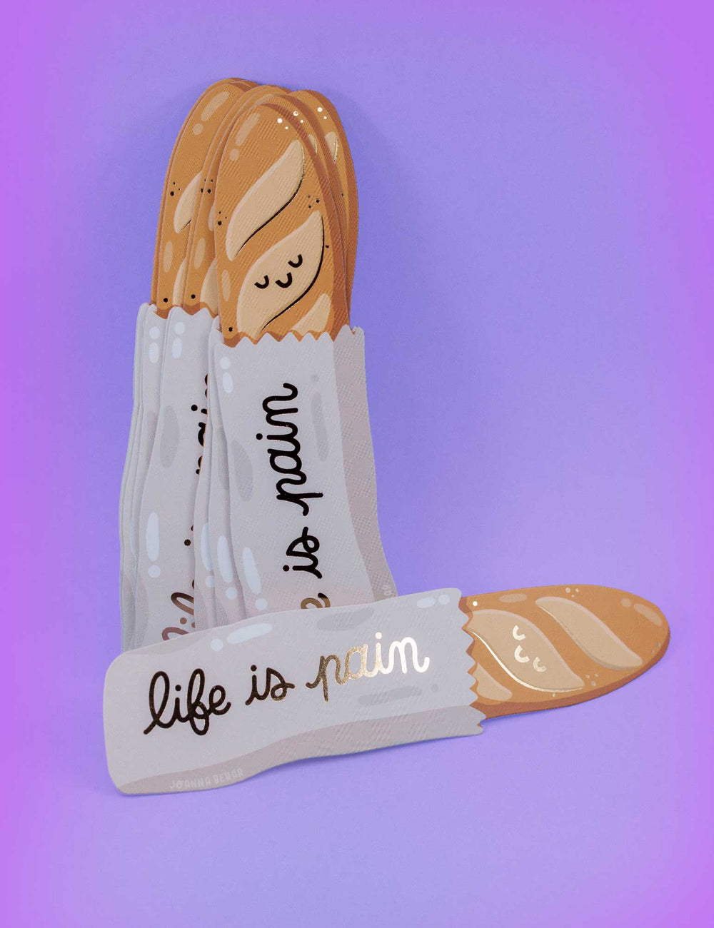 Marque page Baguette 'Life is Pain'"