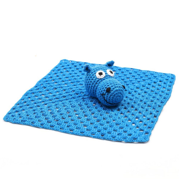 Donkerblauwe pluche nijlpaard