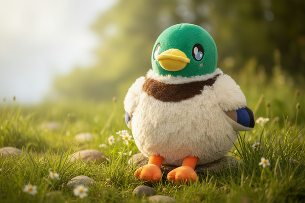 Mini knuffelbare pluche wilde eend