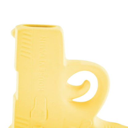 Vase - Pistolet - Céramique - Jaune Néon - 12x5x12cm