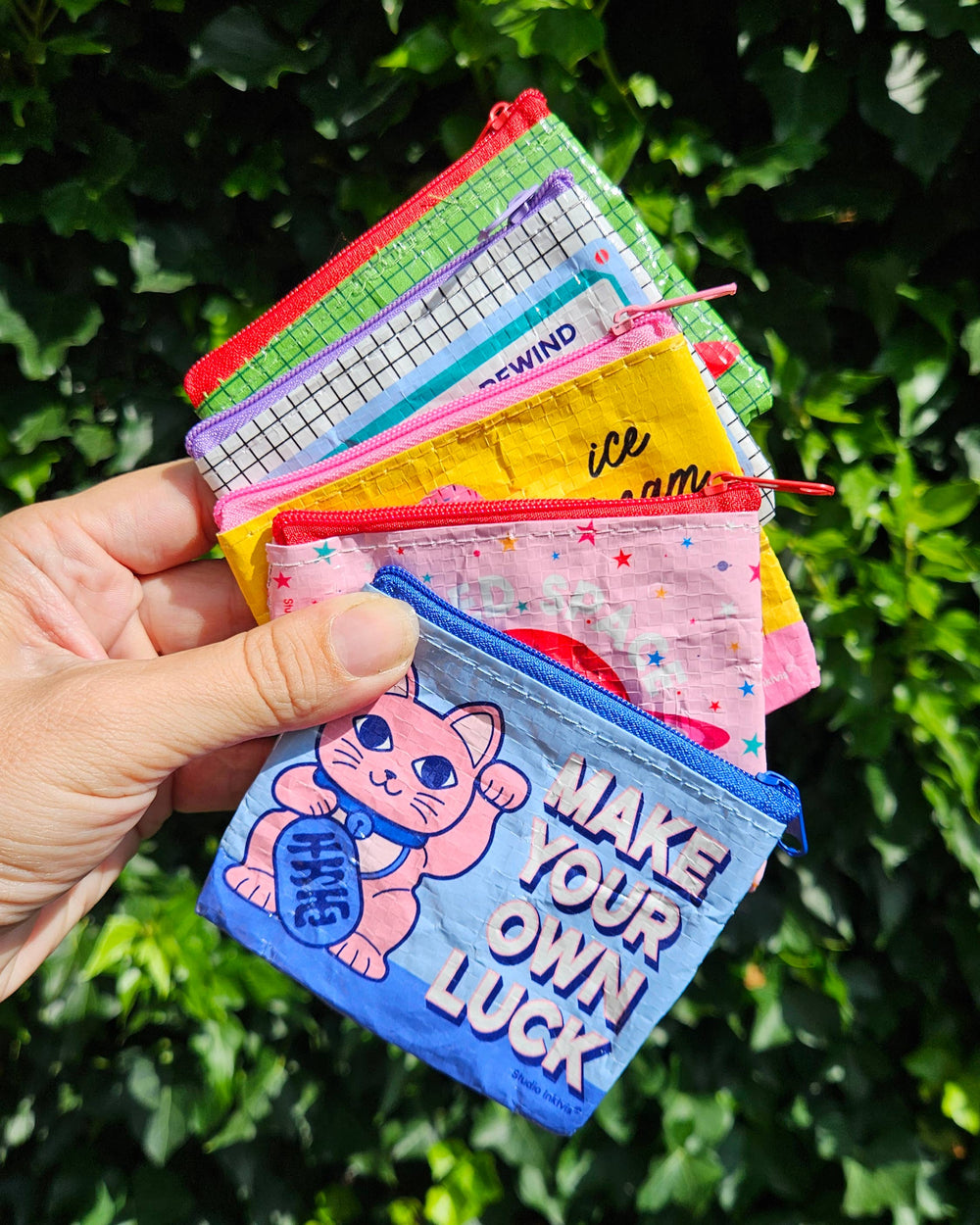 Mini gelukskatje portemonneetje "Creëer je eigen geluk"