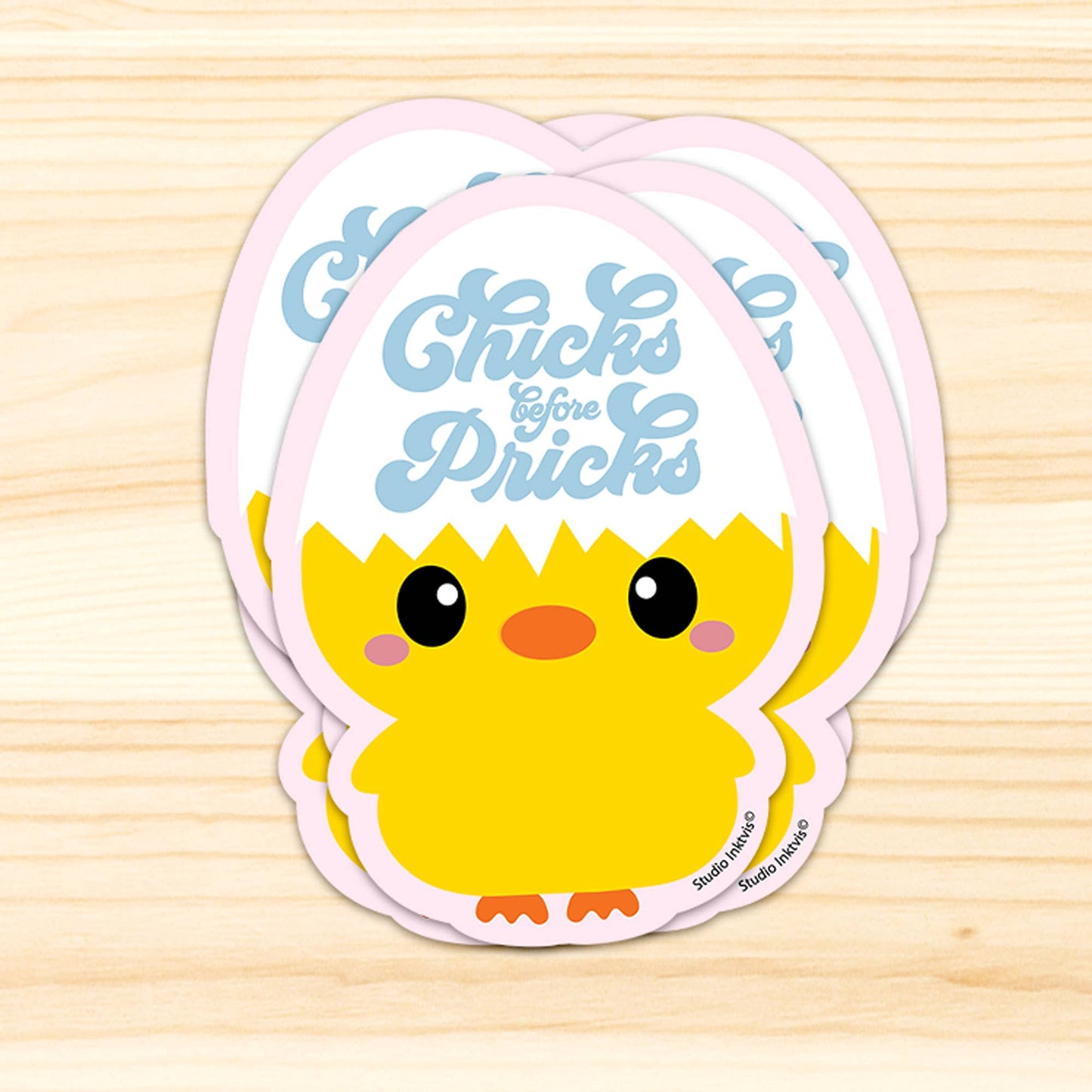 Autocollants Poussin « Chicks before Pricks »