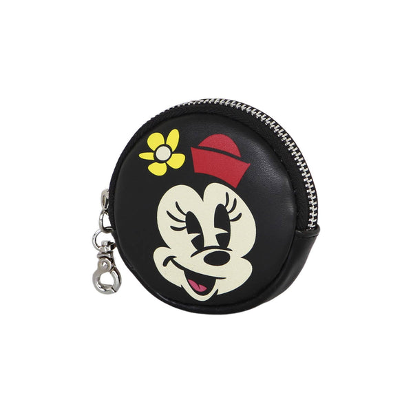 Portemonnee met Minnie Mouse-koekjesgezicht, zwart.