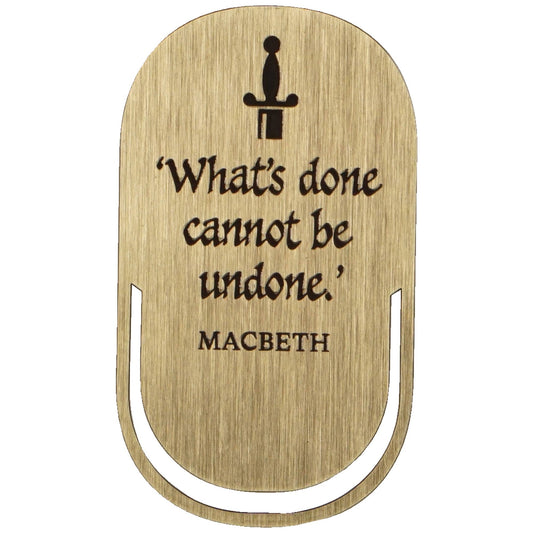 Marque-page en métal Shakespeare - Macbeth
