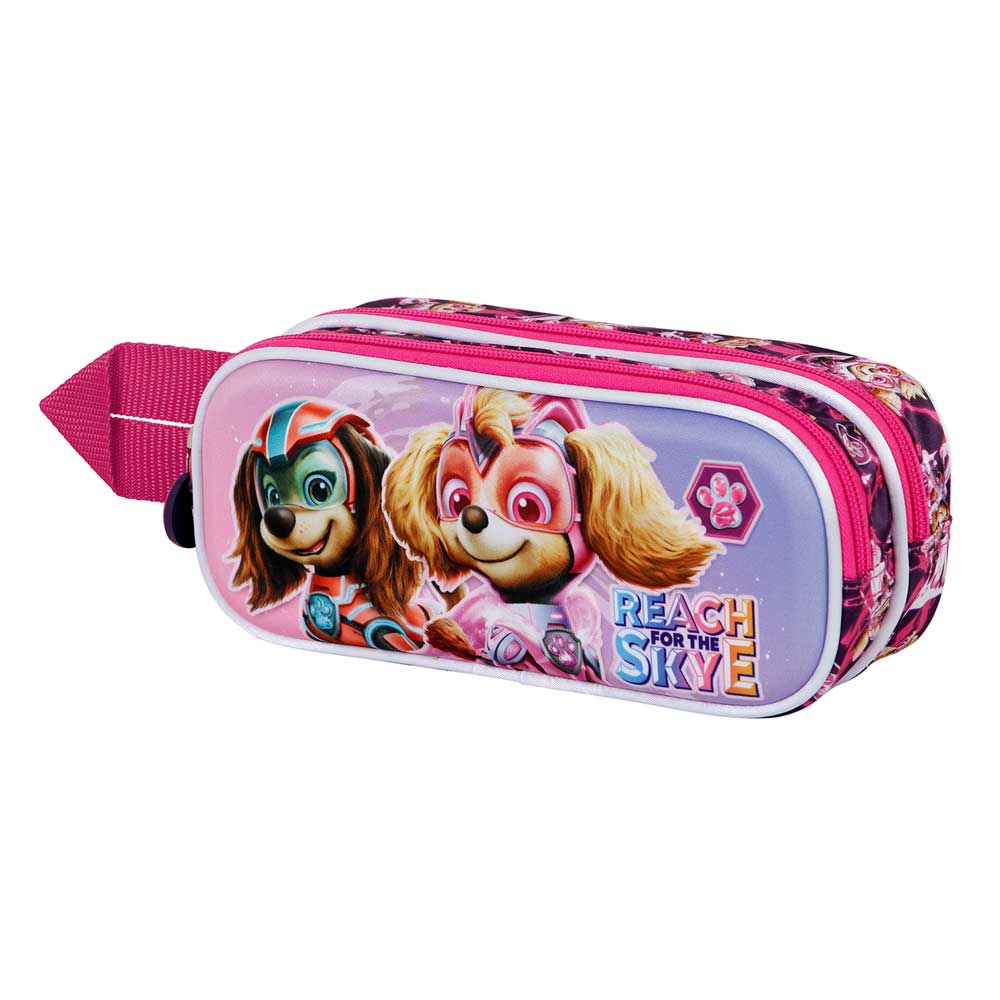 Paw Patrol Mighty 3D Double Pencil Case, Pink