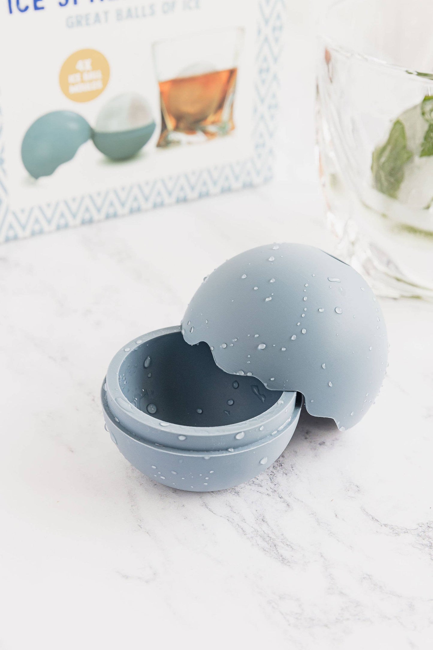 Eiskugelformen - 4er-Set Grau