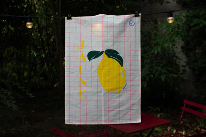 Lemon Yellow Tea Towel