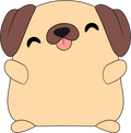 Peluche Dude Dans Pug Blep Stickie – 15,2 cm