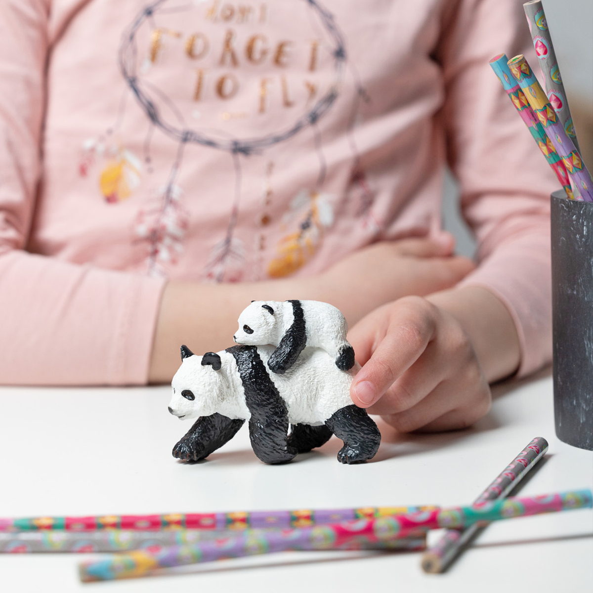 Panda and Baby Figurine