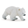 Walking polar bear cub figurine