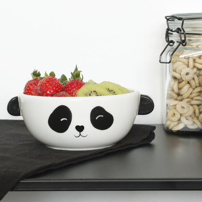 Ceramic panda cereal bowl