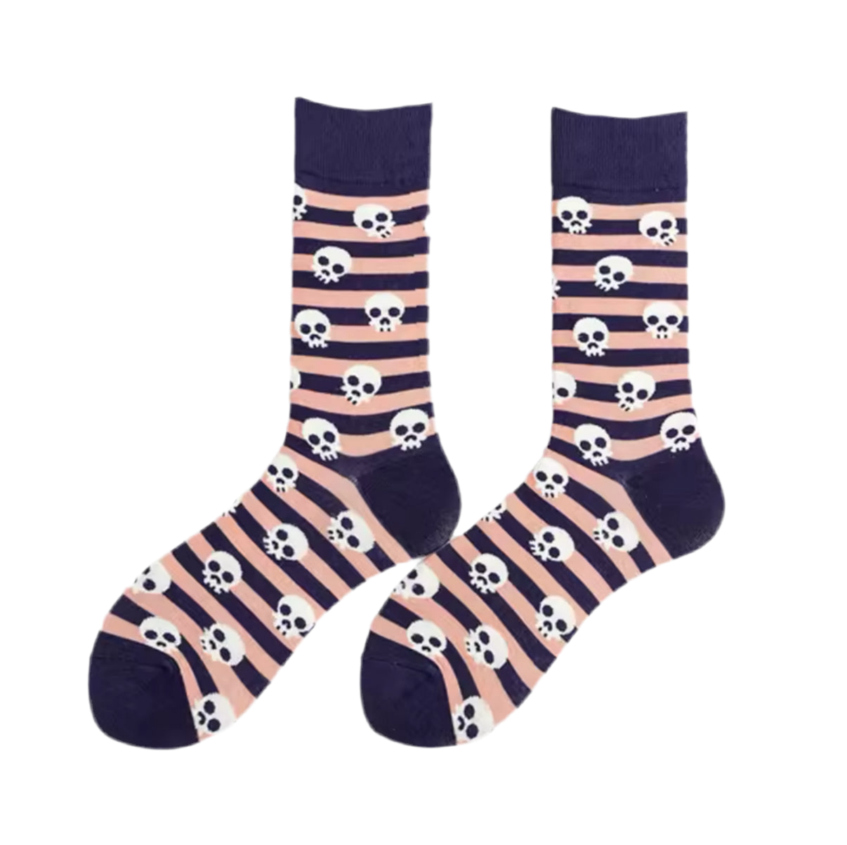 chaussettes rayees tetes de mort mrcol