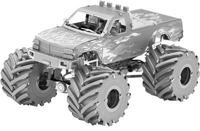 MetalEarth Véhicules: MONSTER TRUCK 7.29x5.31x4.19cm, maquette 3D en métal avec 3 feuilles, sur carte 12x17cm, 14+