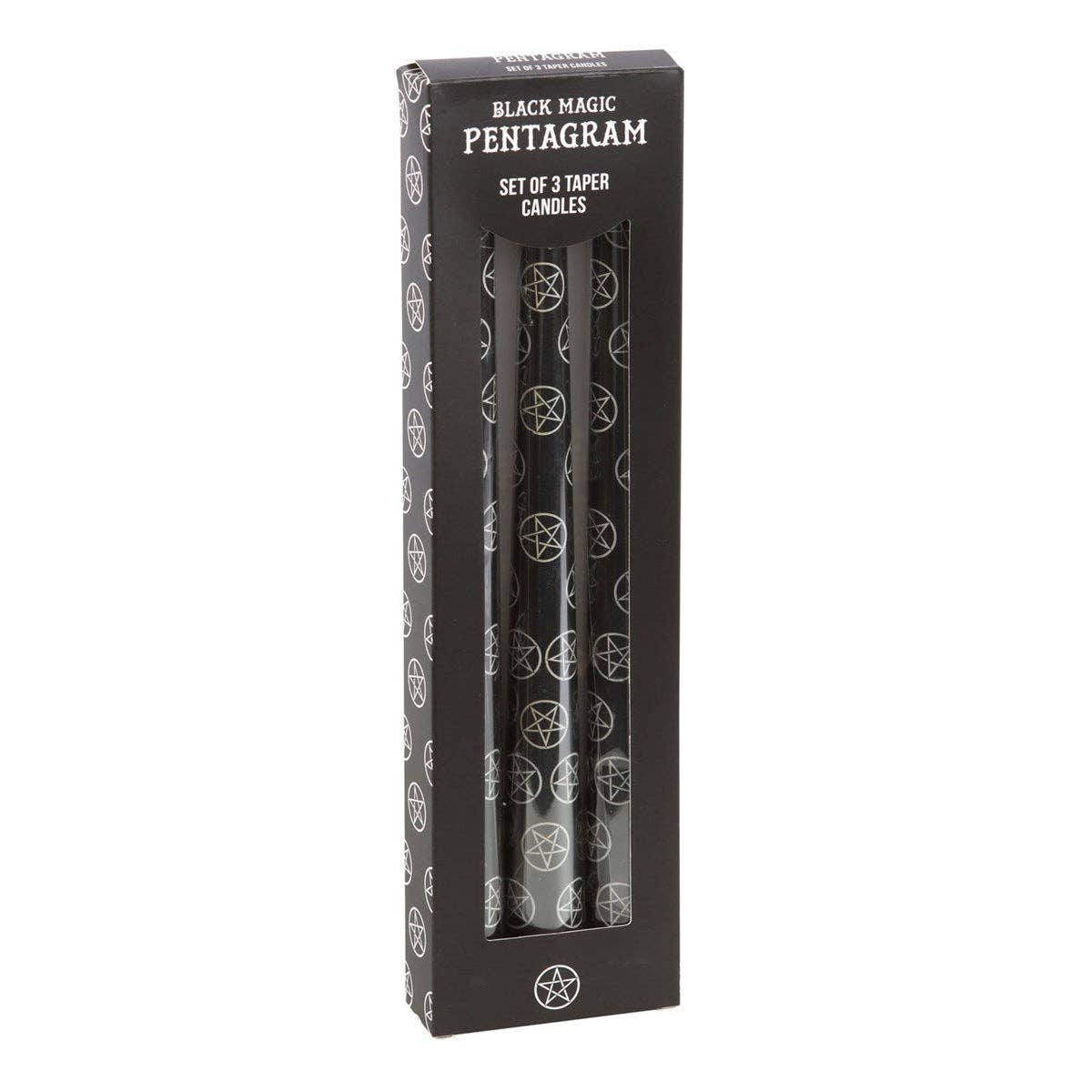 Ensemble de 3 bougies Pentagrammes “Black Magic”