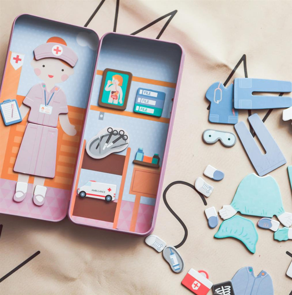 Magnetische Puzzeldoos - Médecin