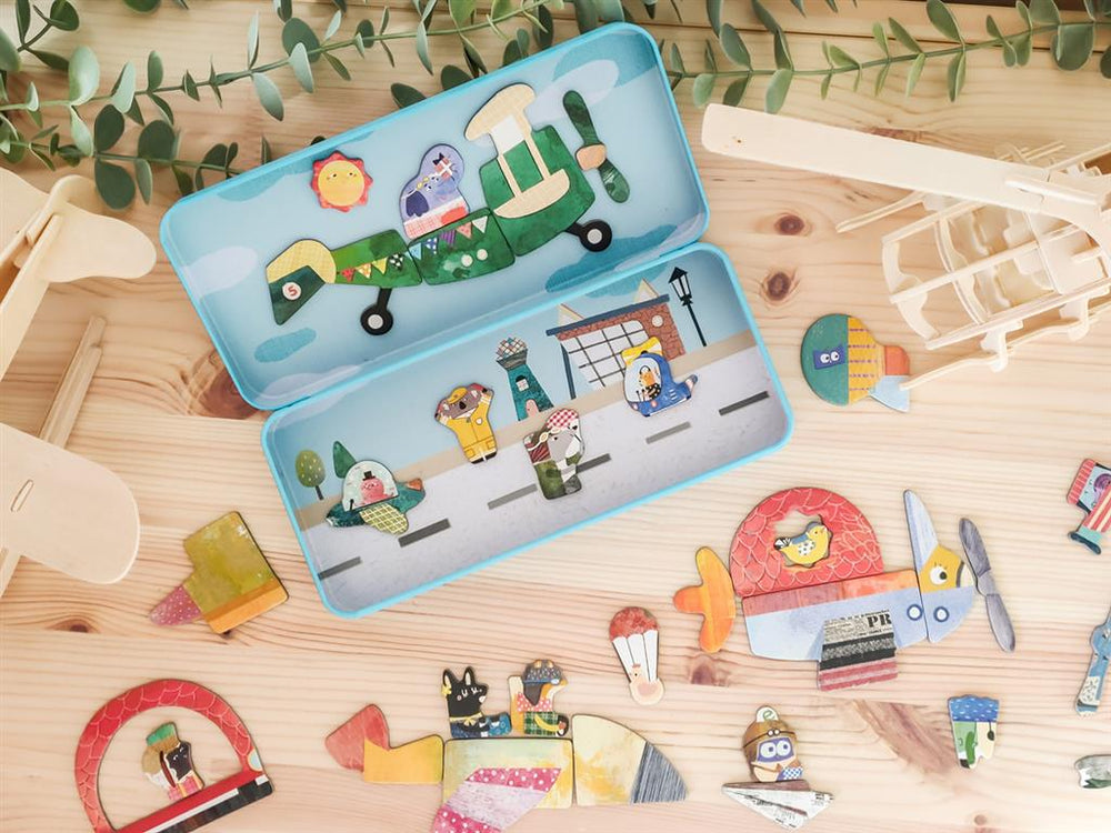 Boîte de Puzzle Magnétique - Avions