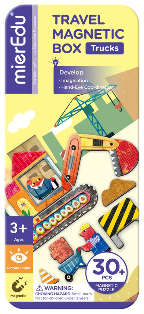 Magnetische Puzzeldoos - Camions
