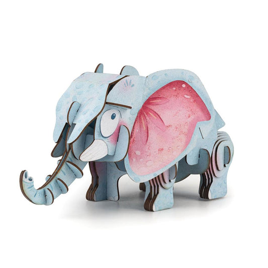 3D Construction Puzzle - African Elephant