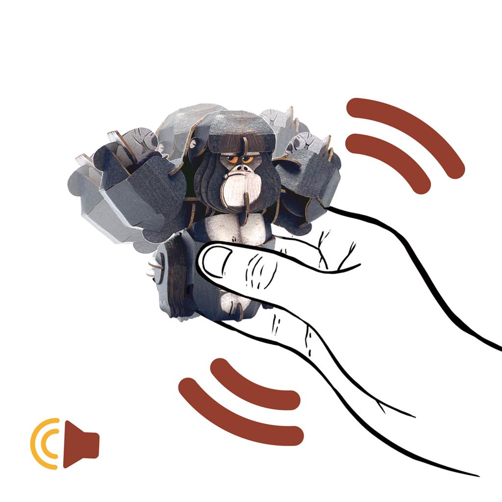 Puzzle 3D Construction - Gorille