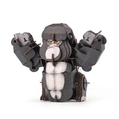 Puzzle 3D Construction - Gorille