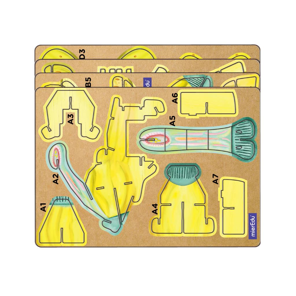 3D-puzzelconstructie - Parasaurolophus