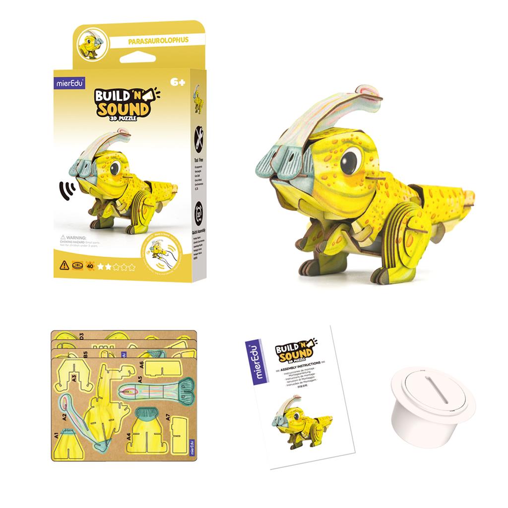3D-puzzelconstructie - Parasaurolophus