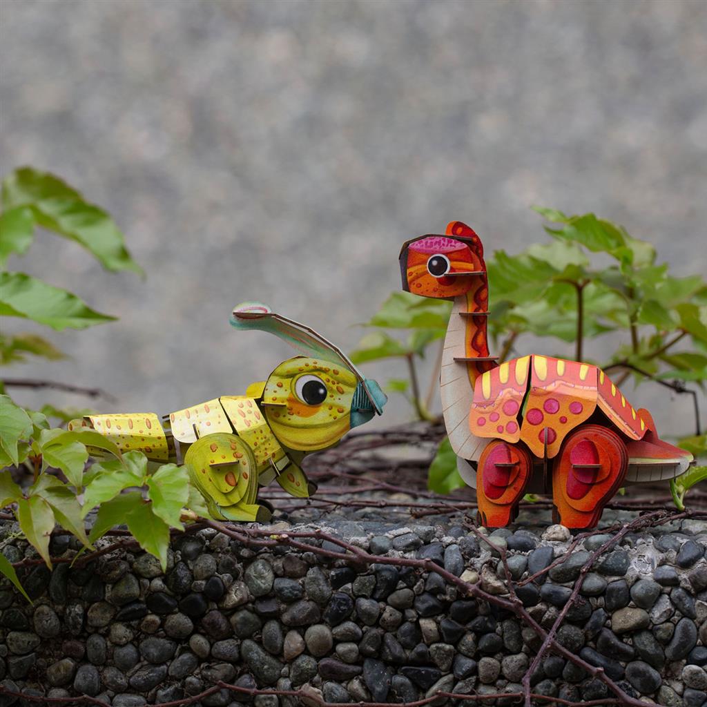 3D-puzzelconstructie - Parasaurolophus