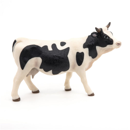 Black and white cow figurine