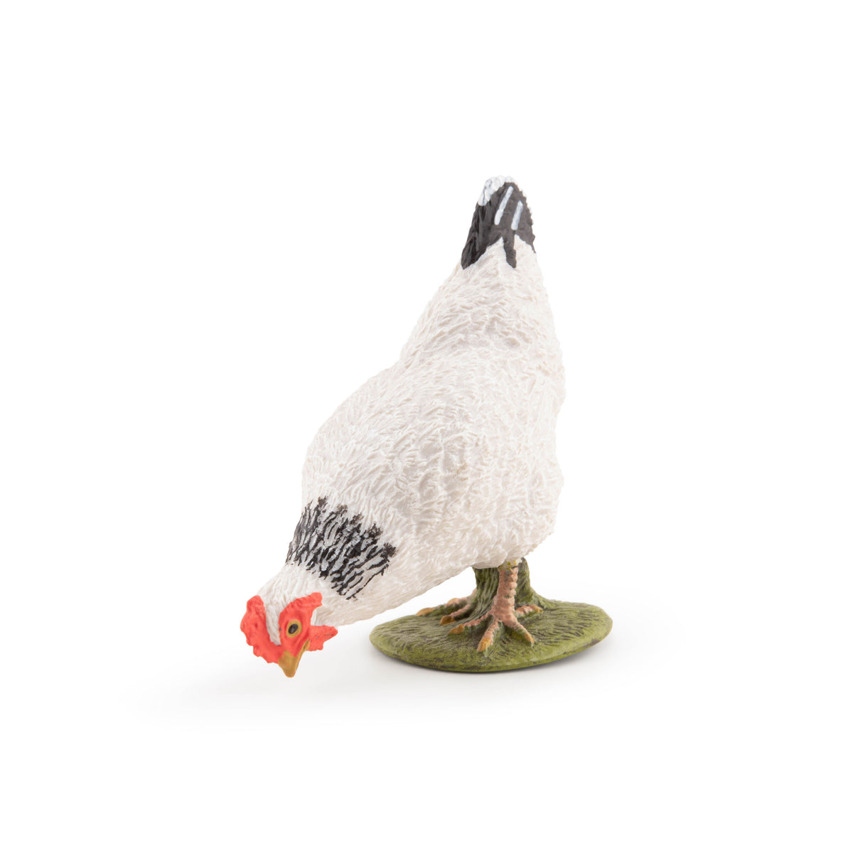 Figurine Poule blanche picorant