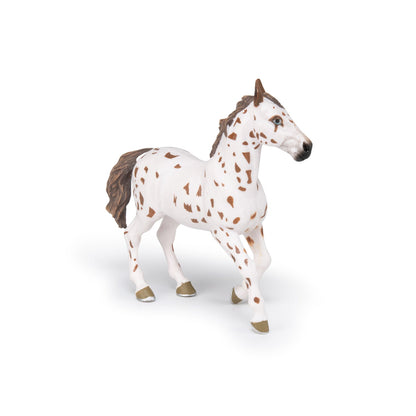 Figurine Jument appaloosa brune Papo - cheval